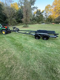 Dual axle boat trailer