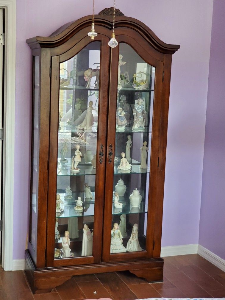 Beautiful Lighted Curio Cabinet 