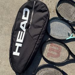 tennis rackets They belonged to my husband, but he only wore them a couple of times. They are in very good condition and are from a very good brand.