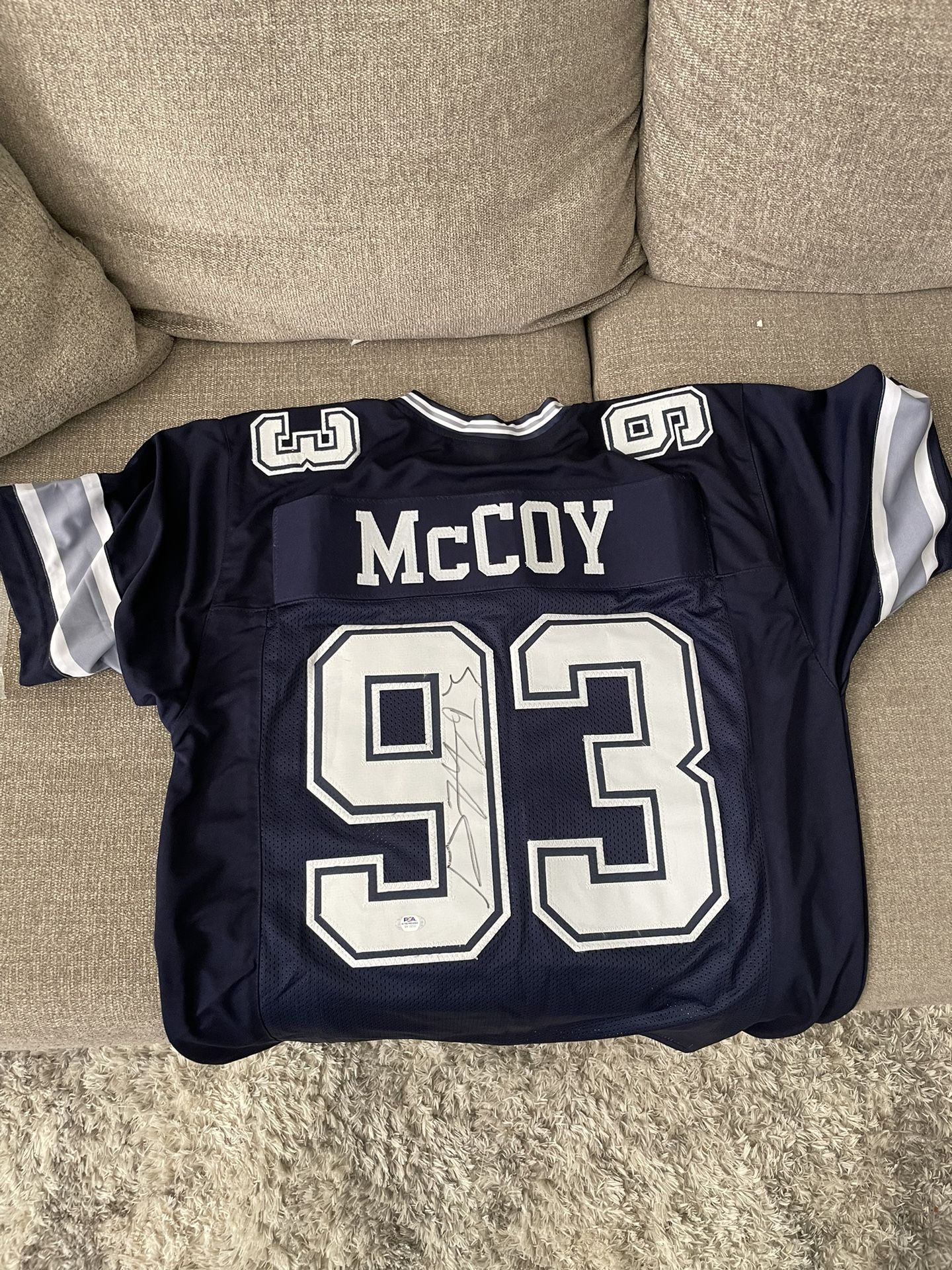 Dallas Cowboys Gerald McCoy Signed Replica Jersey Fan shop