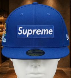 Supreme New Era 59FIFTY Los Angeles Blue Fitted Hat 7 5/8 NWT