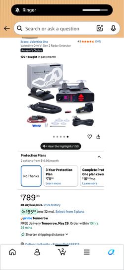valentine one radar gen 2 new in box