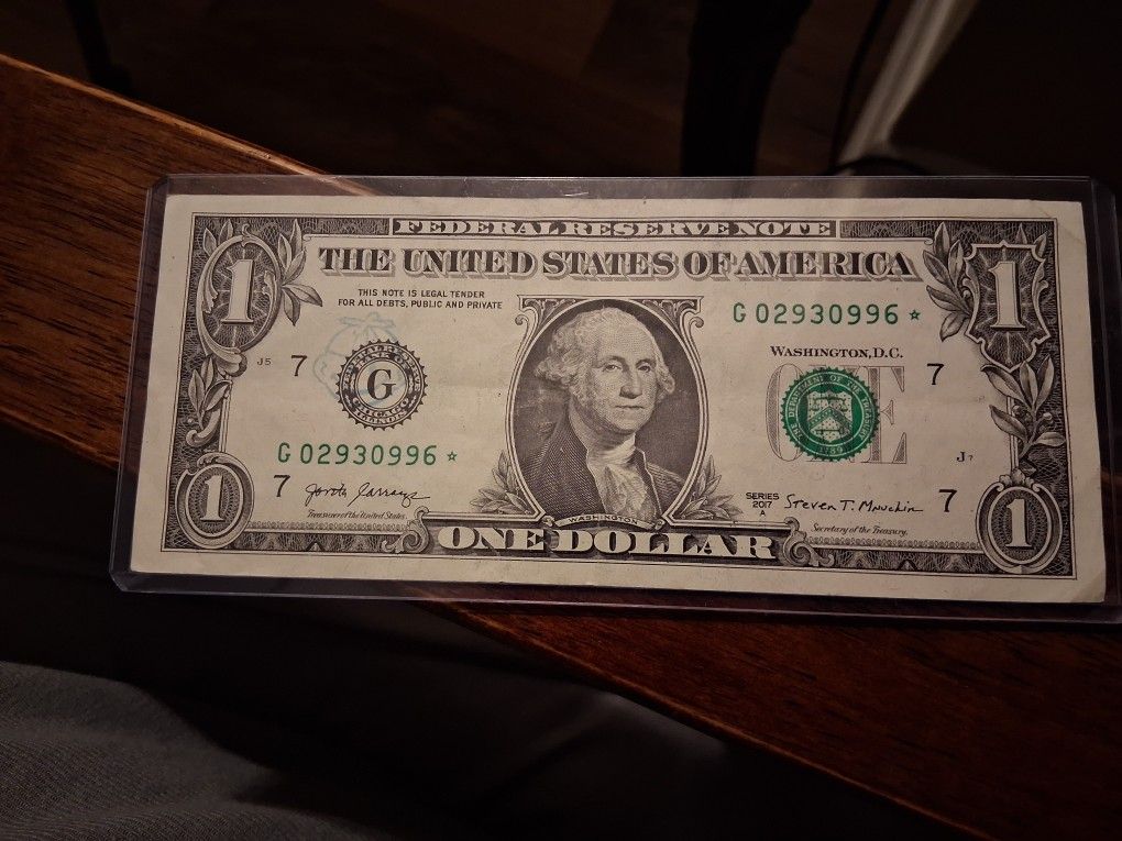 1 DOLLAR STAR NOTE (0(contact info removed)) FIRM PRICE $4
