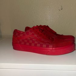 Vans Old Skool All-Red Checkerboard Sneakers