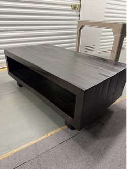Ashley Furniture Black Distressed Wood Coffee Table