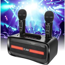Portable Karaoke Machine Bluetooth Microphone Parties Events Speaker System 