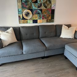 Sectional Couch & Pillows