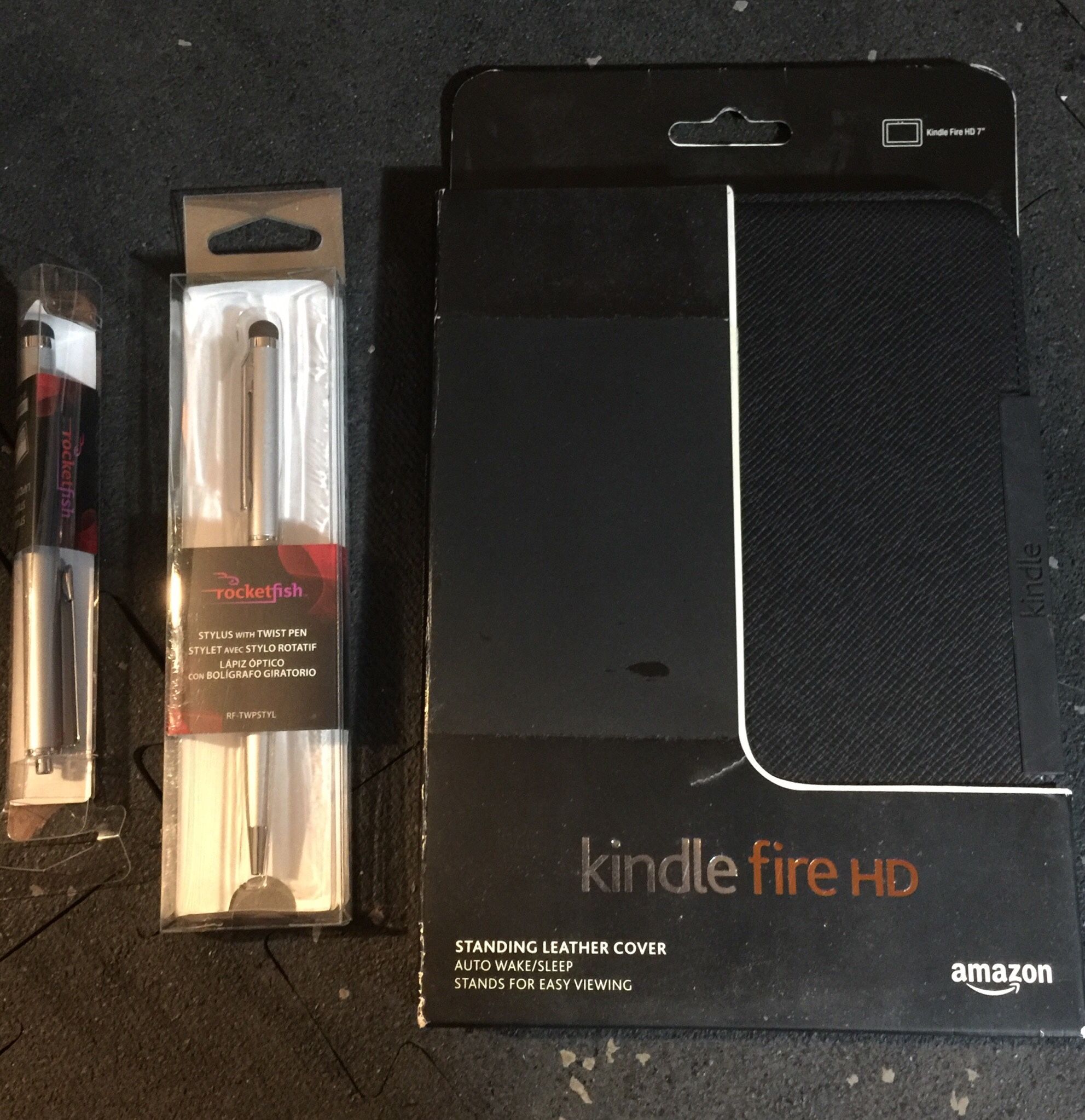 Kindle Fire HD 7” Case & two Styluses  $ 20 / all