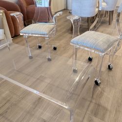 WILLIAMS SONOMA HOME SOHO COFFEE TABLE AND 2 CHAIRS 