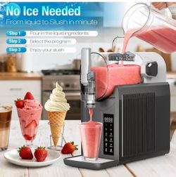No Ice Needed Slushie Machine, 92oz Large Capacity Margarita & Frozen Drink Maker, 6 Preset Programs LED Touch Control, Self-Cleaning for Home Commerc