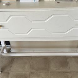 White Drawer Table 
