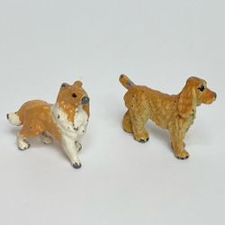 Vintage Miniature Lead Dog Figurines