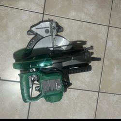 green Metabo HPT 10-Inch Compound Miter Saw