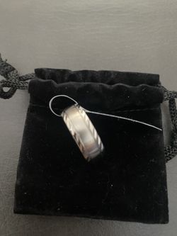 Stainless Steel Textured Men’s Ring