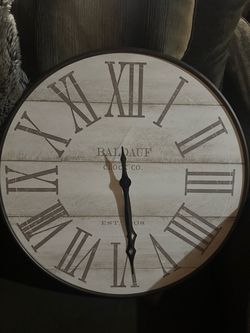 Wall Clock - Vintage Rustic Roman Numeral