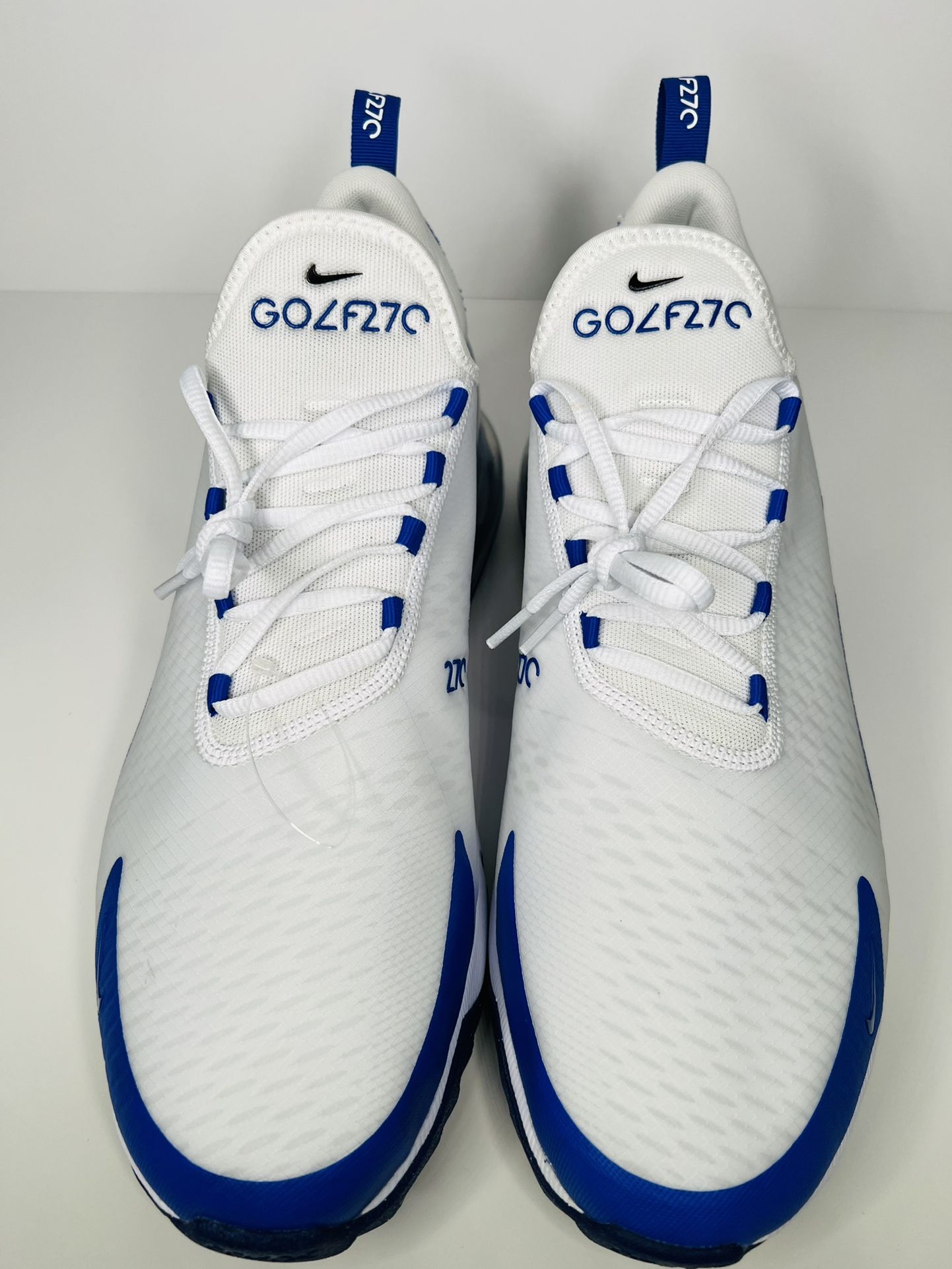 Men’s Size 10 Nike Air Max 270 G Golf Shoes White Blue CK6483-106 NEW Nike Air Max 270 G Spikeless Golf Shoes White/Blue Mens  main image 2