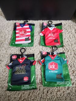 Jack in the box mini soccer jersey lot of 4