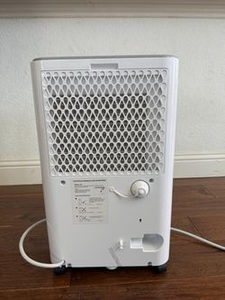 White Portable Dehumidifier with Continuous Drain