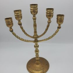Solid Brass 5-Arm Vintage Candelabra