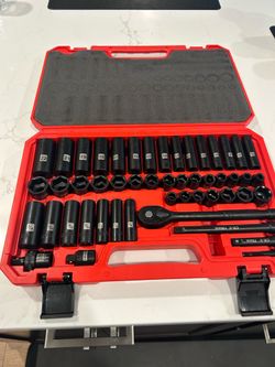 50 Piece 3/8” Drive Master  Impact socket set with Carry case.