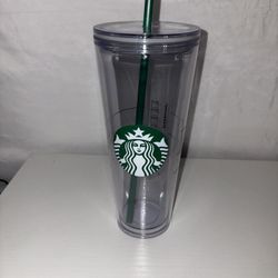 Clear starbucks cup