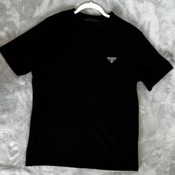 *Huge Discount!* Prada Triangle Logo Black T-Shirt