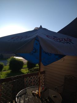 Coors light umbrella canvas