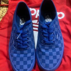 Blue Checkered Vans 