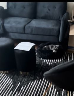 Black loveseat