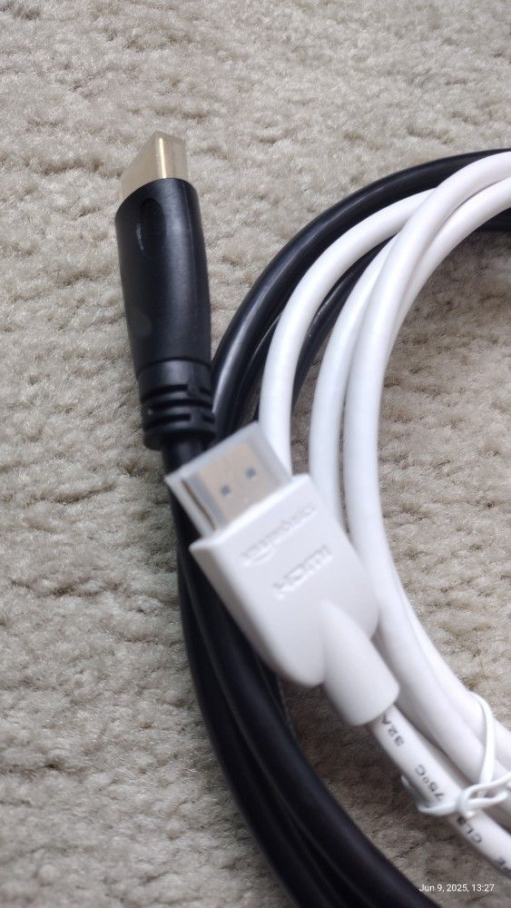 Two New HDMI Cables All Caps on the Connector 2M 2 meters 7.9 ft