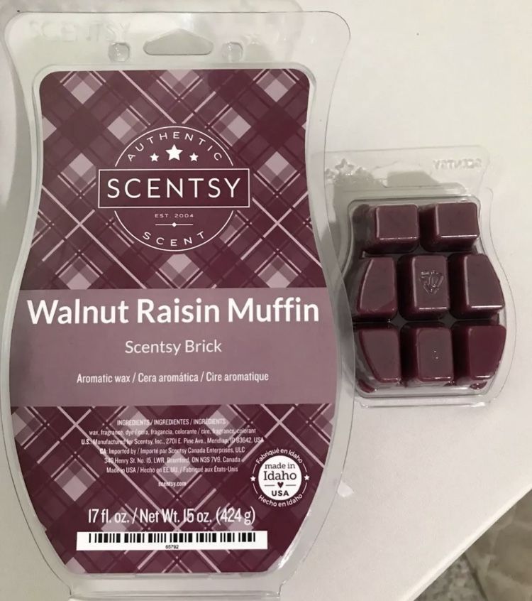 scentsy walnut raisin muffin brick