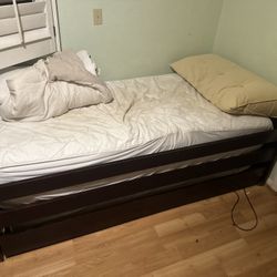 Used trundle bed frame and mattresses