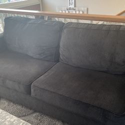 Dark Navy/Charcoal Sofa & Loveseat 