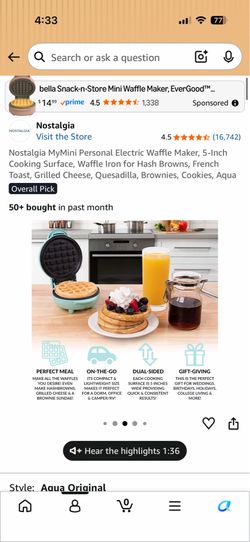 Mini Waffle Maker unopened and sealed!