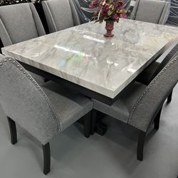 Faux Marble Dining Table 