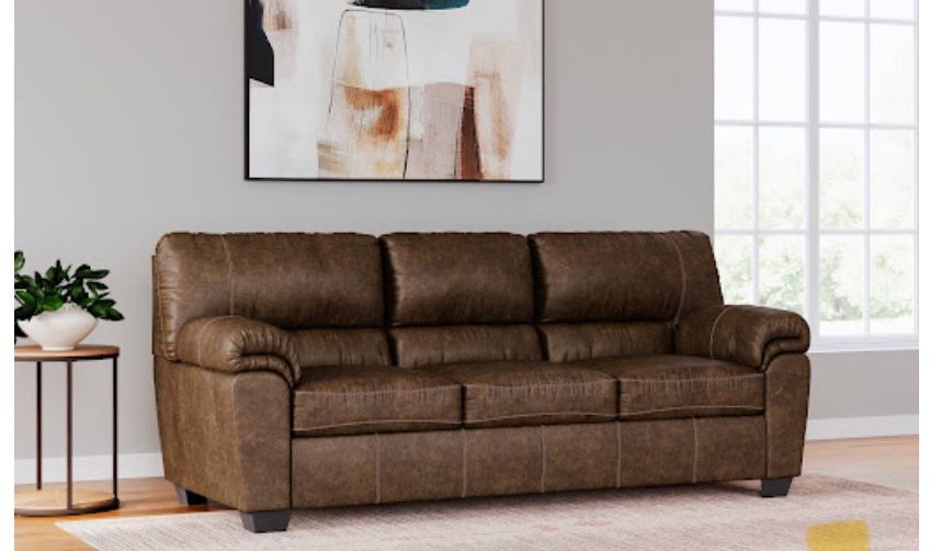 Sofa - Signature Design by Ashley Bladen Faux Leather Sofa, Coffee Color, Lightly Used