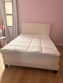 Upholstered Bed Frame with Headboard (mattress included)