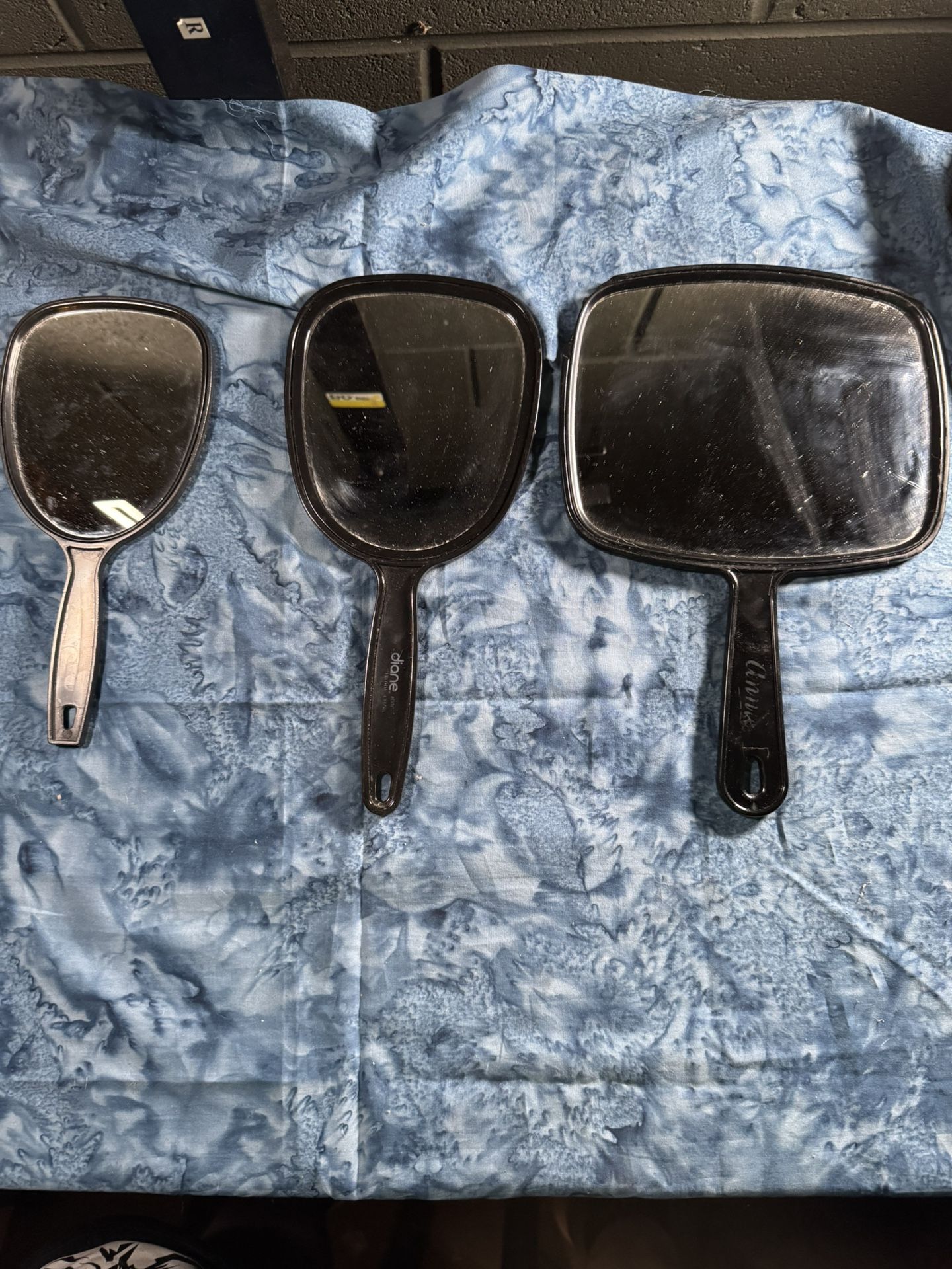 Black Hand Mirror Set Of 3