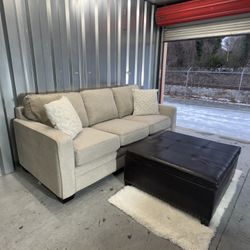 (Delivery) Lazy Boy Sofa / Couch with Storage Ottoman