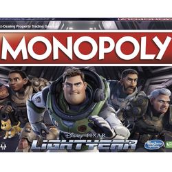New Monopoly Disney and Pixar's Lightyear Edition Board Game for Kids and Family 