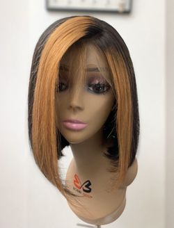 Bob Wig 14  ‘’ Human Hair  Lace Frontal