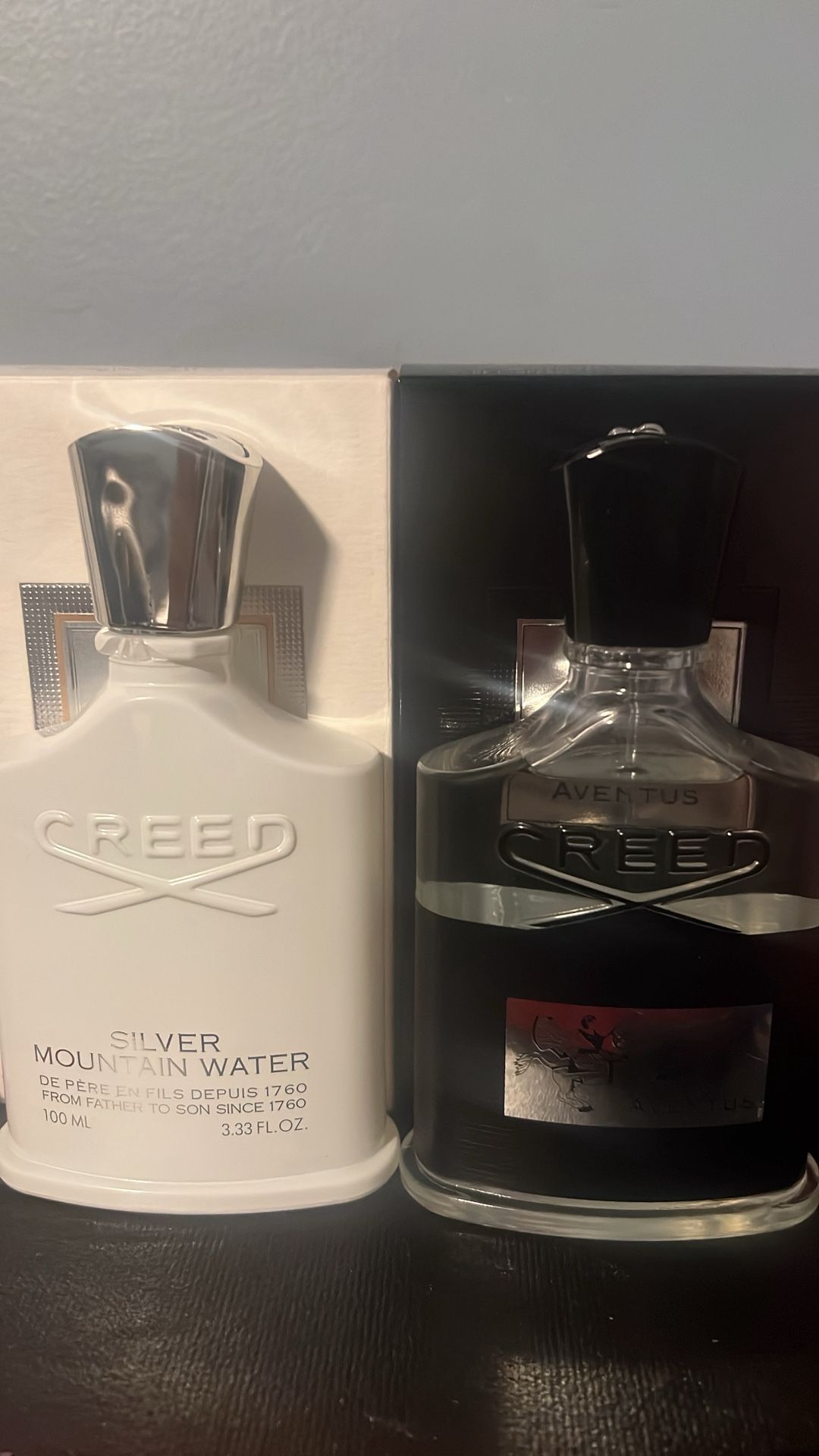 Creed Silver mountain Water And Creed Aventus