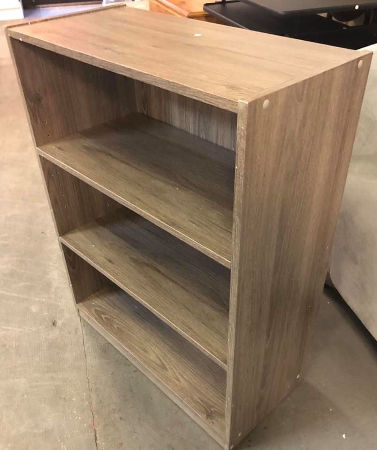 New 3 Shelf Bookcase, Rustic Oak