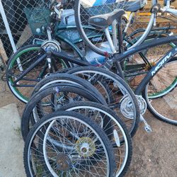 Bike Tires And 3 Bikes 