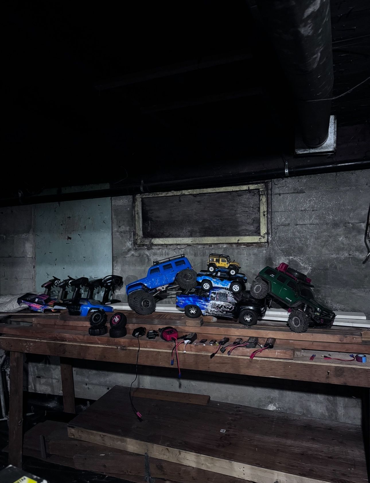 RC Cars, Arrma Senton, 2 Redcats, SCX 24 And Traxxas Pre-Runner