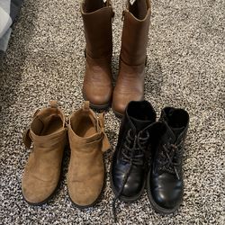 Girl boots size toddler 10 & 11 all for $5