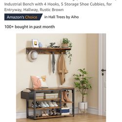 Shoe Rack, Bench, And Shelf