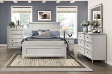 Bedroom set 4 pc Off White finish, Queen size, New Especial price