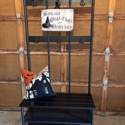 New Condition Ikea Entryway Coat Rack,  Bench, Shoe Storage, Hooks