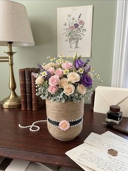 Jute Rope Wrapped Planter Pot